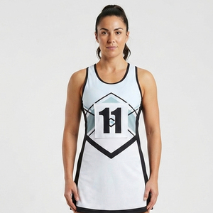 OEM Women Netball Jersey Manufacturer Lightweight Women's Netball Sports Jersey Women Sleeveless Netball Jerseys - Product Image 6