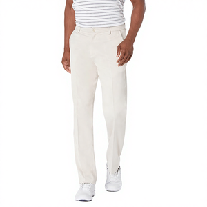 Pantalon de golf blanc pour homme, respirant, tissé, style décontracté uni, fermeture boutonnée - Product Image 5