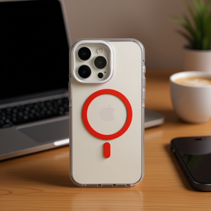 Funda a prueba de golpes de aluminio para iPhone 14 Plus con soporte integrado para cámara y anillo magnético, diseño metálico - Product Image 2