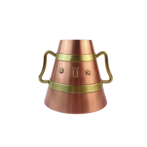 Carafe à eau en cuivre incurvée, design moderne et luxueux, grande capacité, personnalisable, avec double poignée, pour la maison et le bureau - Product Image 1
