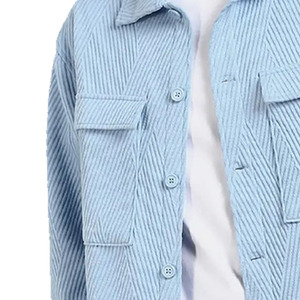 Winter <b>Men</b> Shacket Standard Button Front Overshirt Windproof Breathable Warm Comfortable <b>Long</b> Sleeve Casual <b>Jacket</b> - Product Image 3