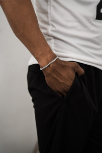 Bracelet tennis pour homme en argent 925 et moissanite, coupe poire, bijoux luxueux et étincelants, design élégant effet diamant. - Product Image 2