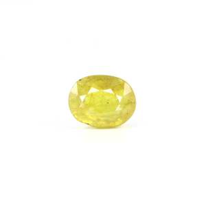 Loose 3 Carat Oval Cut Yellow Sapphire Gemstone for Fine Jewelry - Product Image 1
