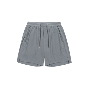 Pantalones Cortos Bermuda de Secado Rápido para Hombre, Color Sólido, Cintura Media, con Cordón, Estilo Casual, con Bolsillos, Gris - Product Image 5