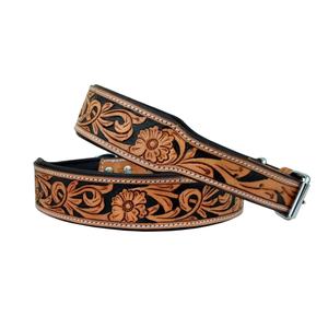 Collares de Cuero para Perro LEATHERCART LC-225 con Borde Floral Occidental, Hechos a Mano, Resistentes, Ajustables y Cómodos para el Cuidado y Entrenamiento de Mascotas - Product Image 1