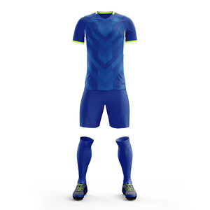 Ensemble de maillot de football personnalisé pour homme, vert néon, short noir, col rond sublimé, manches courtes, respirant, séchage rapide, évacuation de l'humidité - Product Image 5
