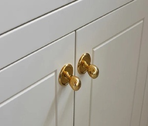 Poignée de meuble moderne en laiton, finition dorée brillante de haute qualité, écologique, pour la maison et le bureau, Desser Darware - Product Image 5