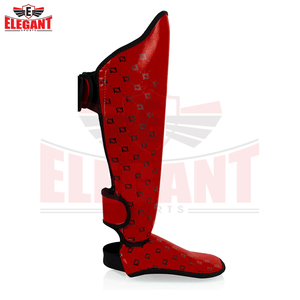 Protège-tibias et protège-pieds en cuir pour Muay Thai, Kickboxing, MMA – Équipement d'entraînement et de combat avec fermeture auto-agrippante - Product Image 5