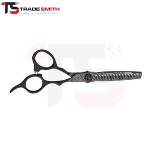 Ciseaux à effiler professionnels TSI en acier inoxydable élégants à 30 dents avec poignée ergonomique pour la coiffure texturée et de précision - Product Image 4