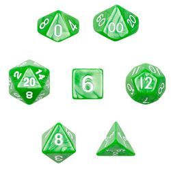 Juego de dados poliédricos Imperial Gem de 7 piezas en bolsa de terciopelo - Product Image 1