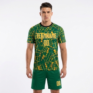 Custom Athletic Cut <b>Soccer</b> Uniform Set Breathable Sublimated Football Jersey Shorts Durable Stitching Team Club Training Kit - Product Image 1