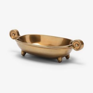 Support à savon de luxe de style européen avec base sur pieds, présentoir de comptoir portable en laiton pour accessoires de salle de bain - Product Image 5