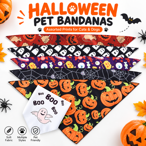 <b>Halloween</b> Pet <b>Bandana</b> Triangle Scarf Printed Cloth <b>Dog</b> Neck Scarf Costume Accessory for Cats and <b>Dogs</b> - Product Image 4
