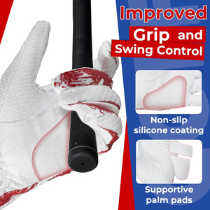 Wholesale new professional Design White Genuine Leather Golf <b>Gloves</b> Breathable Unisex Pull On Sport <b>Gloves</b> - Product Image 5
