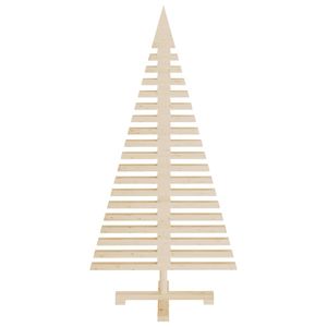 Sapin de Noël en bois massif de pin de 47,2 pouces pour la décoration, ornement de Noël en bois artisanal - Product Image 4