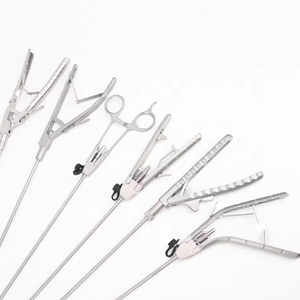 Pinces à laparoscopie à double action à dents, 5 mm x 33 cm, instruments manuels de laparoscopie en acier inoxydable - Product Image 3