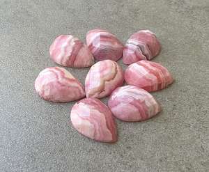 Rodocrosita Natural en Forma de Lágrima, Corte Checker, Parte Posterior Plana, Calibrada, Gema Suelta para Joyería - Product Image 6