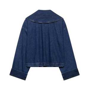 Women Wholesale Hot Seller Oversized Style Fashion Lady Spring Summer Jean <b>Jacket</b> Loose <b>Denim</b> Coat <b>Jackets</b> - Product Image 2