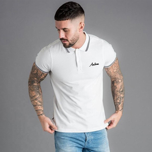 Ventes chaudes, t-shirts pour hommes 100% coton, logo personnalisé, prix de gros, manches courtes, polos pour hommes, polos pour hommes - Product Image 3