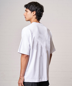 Camiseta de hombre transpirable de algodón 100% de 300 gramos, de corte holgado, manga corta, con estampado serigráfico, estilo oversize, para venta transfronteriza. - Product Image 4