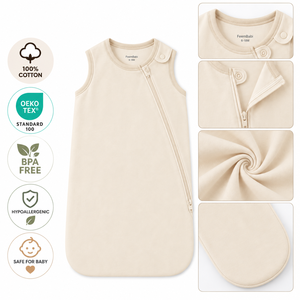 Custom Printed Baby Sleep Sack 100% Cotton Sleeveless Zipper Newborn Infant Wearable <b>Blanket</b> - Product Image 1