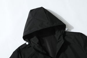 Casual <b>Men</b> Windbreaker <b>Jacket</b> With Hood - Fashionable Outdoor Sports Thin Coat Black - Product Image 2