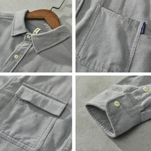Camisa Casual de Manga Larga para Hombre, 100% Algodón Twill, Color Sólido, Transpirable, Cuello Camisero, Manga Larga, para Otoño - Product Image 4