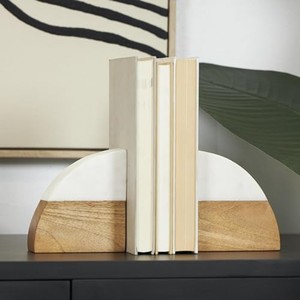 Elegant Hand-Carved Mango Wood Floral <b>Bookends</b> - Wholesale B2B - Product Image 4