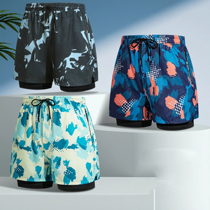 Shorts de bain pour hommes à imprimé floral, séchage rapide, respirants, avec cordon de serrage à la taille, décontractés, taille haute, 100% coton, haute qualité - Product Image 2