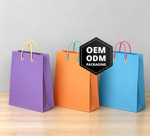OEM Custom Printed Paper Gift <b>Bags</b> for Brand Promotion Personalized Luxury Paper <b>Bags</b> with Custom Logo Design - Product Image 1