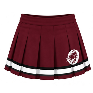 Ensemble uniforme de cheerleading blanc bordeaux, chemise à manches courtes, jupe plissée, vêtements de sport d'équipe, entraînement, performance, compétition, athlétique - Product Image 4