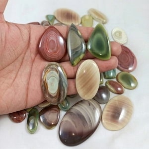 Radha Arts Natural Quartz Multi-color Mix Shape Loose Cabochon Polished Handmade Crystal <b>Bead</b> Jewelry Making Wholesale 25-40mm - Product Image 1