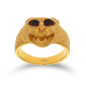 Bague Tête de Panthère 3D Premium Couleur Or, Bijou Fantaisie Visage d'Animal Sauvage Exotique pour Homme - Product Image 1
