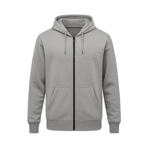 Sudadera con Capucha y Cierre de Cremallera para Hombre, Color Morado, Corte Regular, Estilo Casual, Color Sólido, para Otoño - Product Image 6