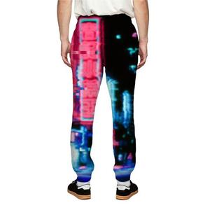 Men's Printed Joggers Elastic Waist Drawstring Sweatpants Sublimation Design Black White Pattern Casual Autumn Wear - Product Image 6