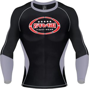 Vente en gros de maillots de compression à manches longues pour hommes, anti-UV, séchage rapide, respirant, avec logo personnalisé, MMA, BJJ, Gym - Product Image 3