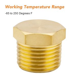 Bouchon de tuyau en laiton NPT mâle 1/2 pouce, raccord de tuyau hexagonal extérieur en laiton, bouchon de tuyau hexagonal à âme (AOL-05) - Product Image 4