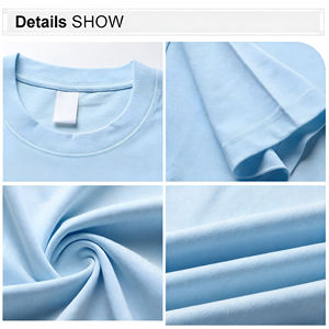 T-shirt unisexe en coton pur de qualité supérieure, coupe ajustée, séchage rapide, avec logo personnalisé, épaules tombantes, col contrastant, pour homme - Product Image 2