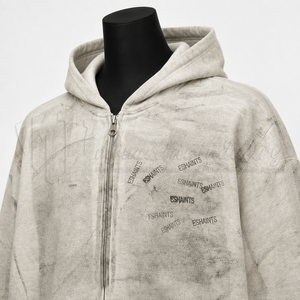 Custom Wholesale Vintage Washed <b>Graphic</b> <b>Zip</b> <b>Up</b> <b>Hoodie</b> Distressed Streetwear OEM ODM Manufacturer Supplier - Product Image 6