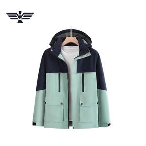 Chaqueta Cortavientos Impermeable Casual para Hombre, Diseño Color-Block con Logotipo Personalizado, Transpirable, Estilo Urbano, Ligera para Invierno, OEM - Product Image 5