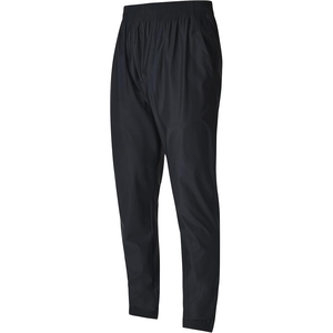 Pantalon de jogging décontracté pour homme en toile de coton écologique, coupe droite, noir, taille élastique, poids moyen, respirant, poches latérales, bouton - Product Image 5