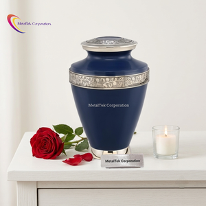 Urnas de cremación de color personalizadas a precio de fábrica al por mayor para cenizas, recuerdo conmemorativo, urnas funerarias decorativas para adultos, jarrones para entierro. - Product Image 1