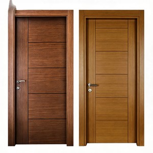 Porte en bois MDF massif sur mesure avec cadre et garniture, options résistantes à l'humidité et au vent pour portes intérieures et d'entrée - Product Image 3