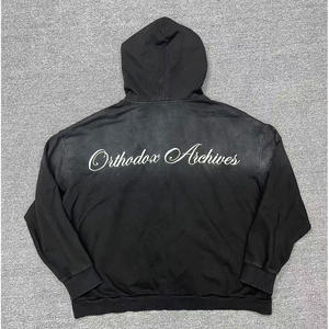 Sudadera con Capucha para Hombre, Estilo Vintage, Lavado Ácido, Estampado Tie Dye, Poliéster/Algodón, Corte Regular, Invierno, con Logotipo Bordado - Product Image 2