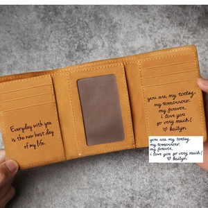 Custom Embossed Genuine Leather Tri Fold <b>Wallet</b> <b>Men</b> Top Grain Cowhide Credit <b>Card</b> Holder Luxury <b>Mens</b> Purse LTW-0123 - Product Image 6