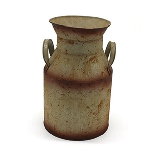 Porte-fleurs élégant vintage en fer galvanisé, style rustique, en forme de bidon à lait, pour la décoration de la maison et du jardin, à prix bas - Product Image 1