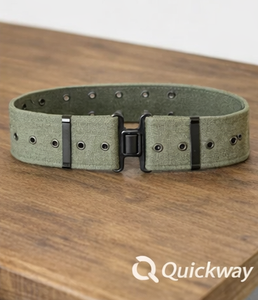 Canvas Webbing <b>Belt</b> Tactical Adjustable Utility <b>Belt</b> for Outdoor, <b>Work</b> & Adventure Olive Green - Product Image 6