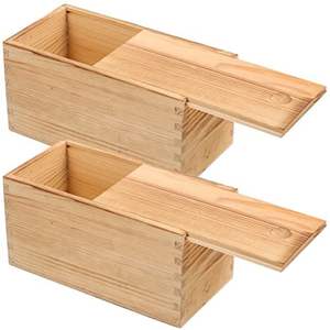 Customized <b>Pine</b> Wood <b>Box</b> with Sliding Lid Handmade Eco-Friendly Wedding Housewarming Tabletop Packaging Wholesale Low Cost - Product Image 1