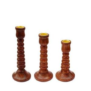 Candelabro de madera clásico hecho a mano para bodas, eventos festivos, elegante portavelas de madera para decoración del hogar y mesa. - Product Image 4