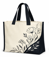 Sac fourre-tout en toile de coton bio recyclable personnalisable de 12 oz avec fond à soufflets pour la vente en gros